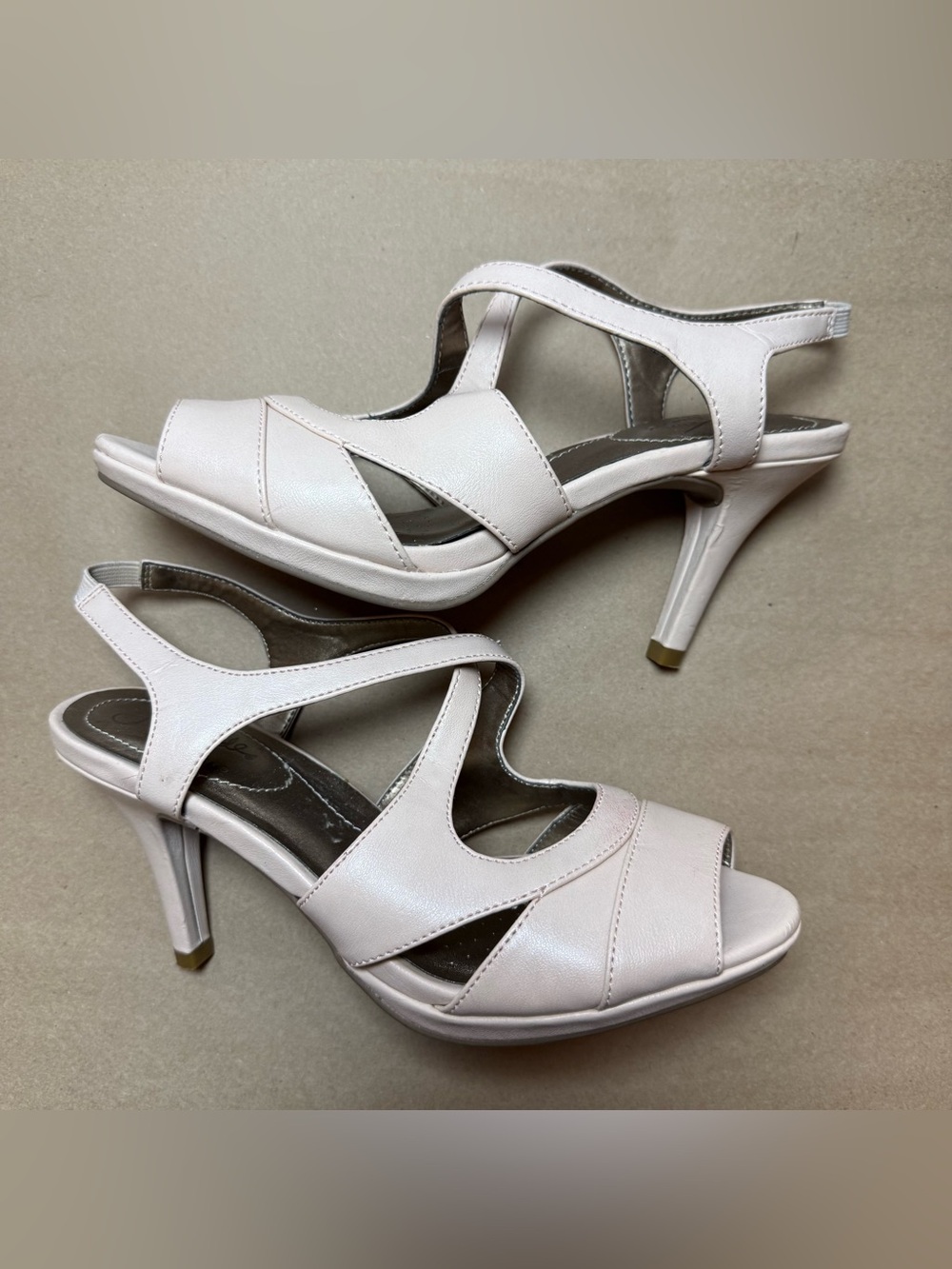 Life Stride Tan Slingback Dress Heels